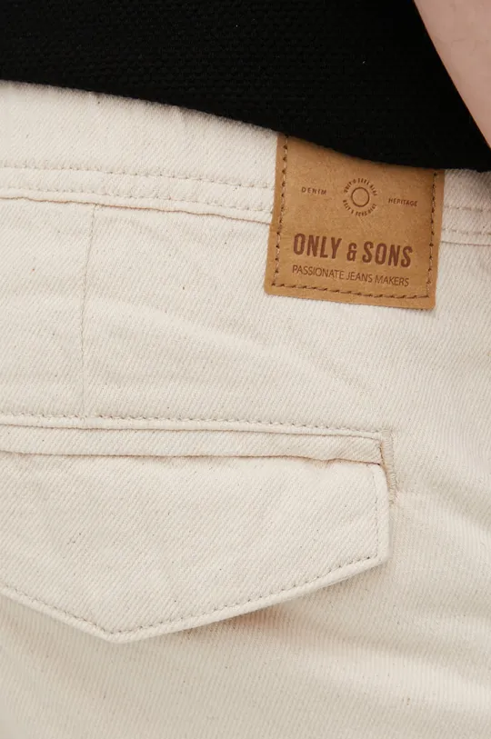 beżowy Only & Sons spodnie bawełniane