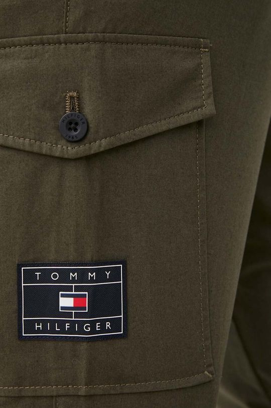 vojenská zelená Bavlnené nohavice Tommy Hilfiger