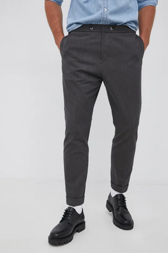 Хлопковые брюки Tiger Of Sweden серый