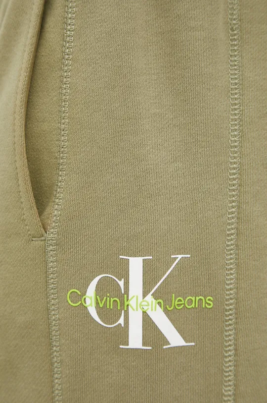 zelená Bavlnené nohavice Calvin Klein Jeans