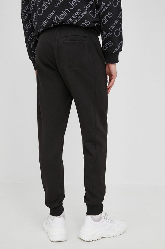 czarny Calvin Klein Jeans Spodnie bawełniane