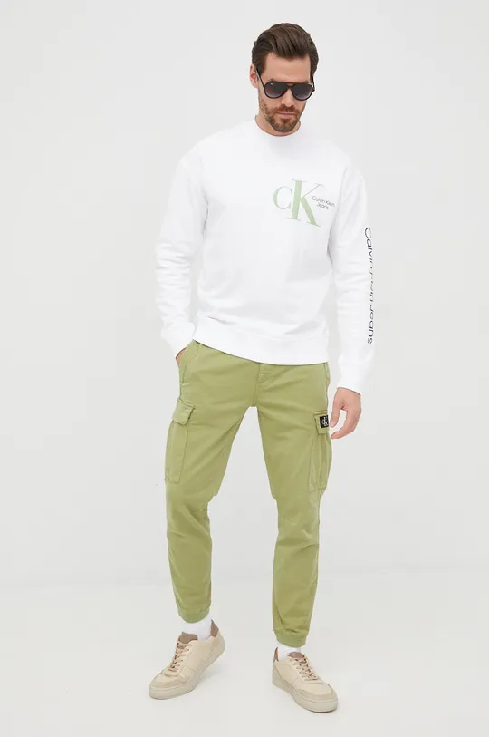 Παντελόνι Calvin Klein Jeans πράσινο