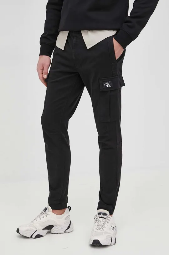 czarny Calvin Klein Jeans spodnie J30J319650.PPYY Męski