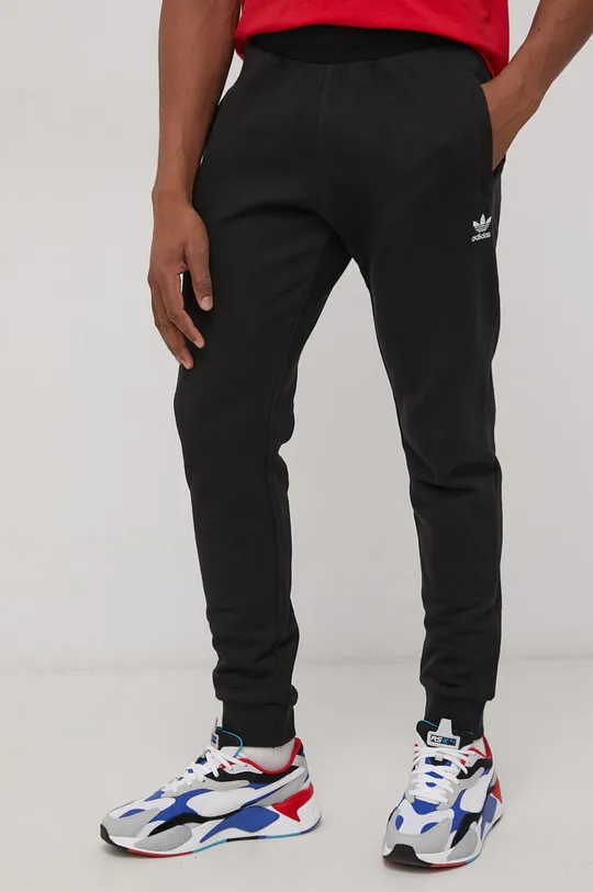 μαύρο Βαμβακερό παντελόνι adidas Originals Adicolor Ανδρικά