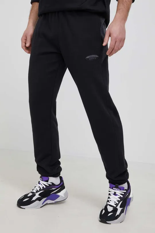 чорний Бавовняні штани adidas Originals HC9455 Чоловічий
