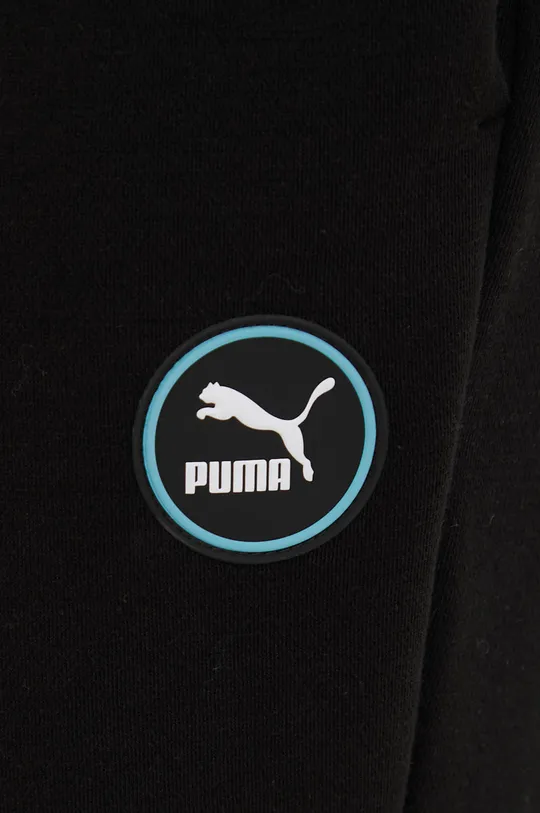 czarny Puma spodnie dresowe bawełniane 533620