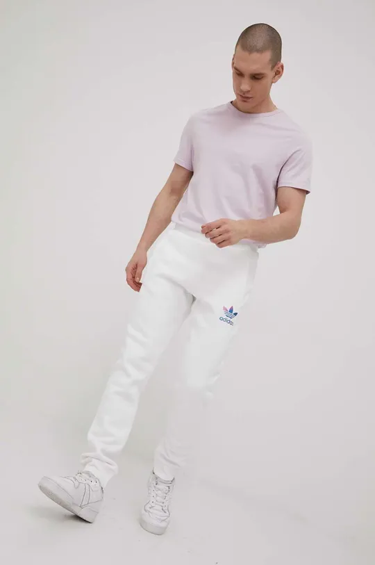 λευκό Παντελόνι adidas Originals Ανδρικά