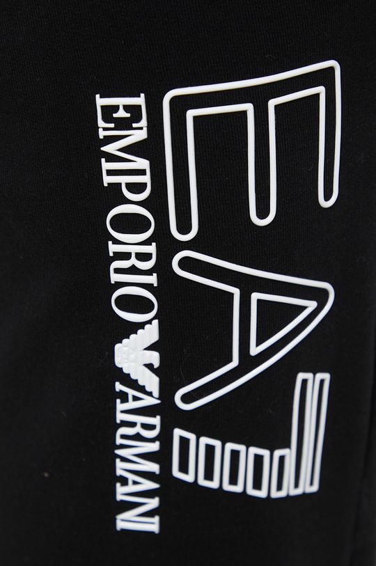 negru EA7 Emporio Armani Pantaloni de bumbac