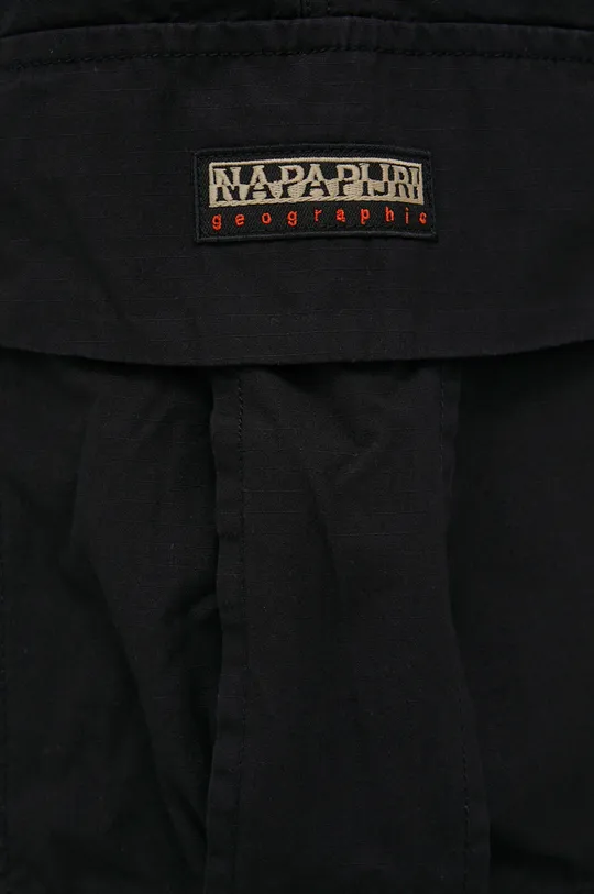 μαύρο Βαμβακερό παντελόνι Napapijri