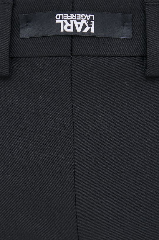 čierna Vlnené nohavice Karl Lagerfeld