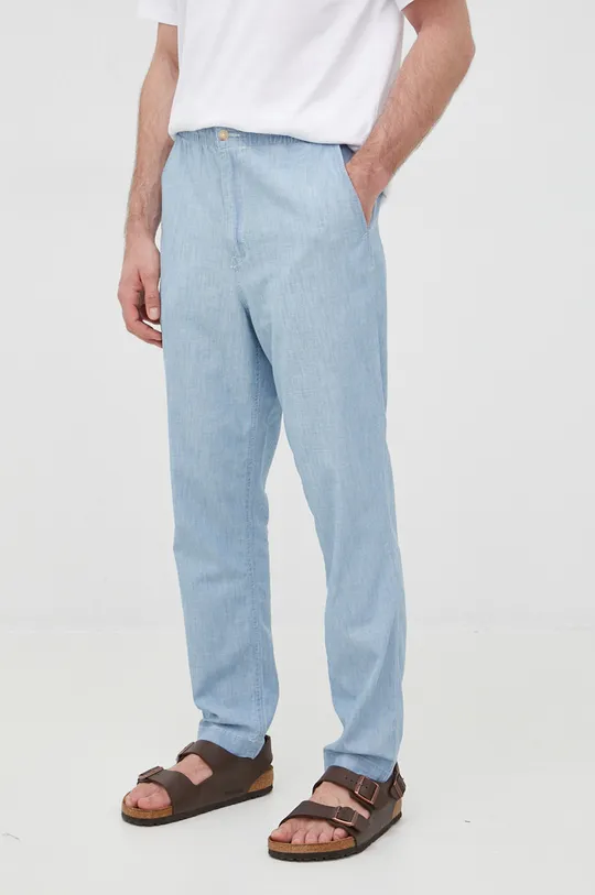 Bavlnené nohavice Polo Ralph Lauren modrá
