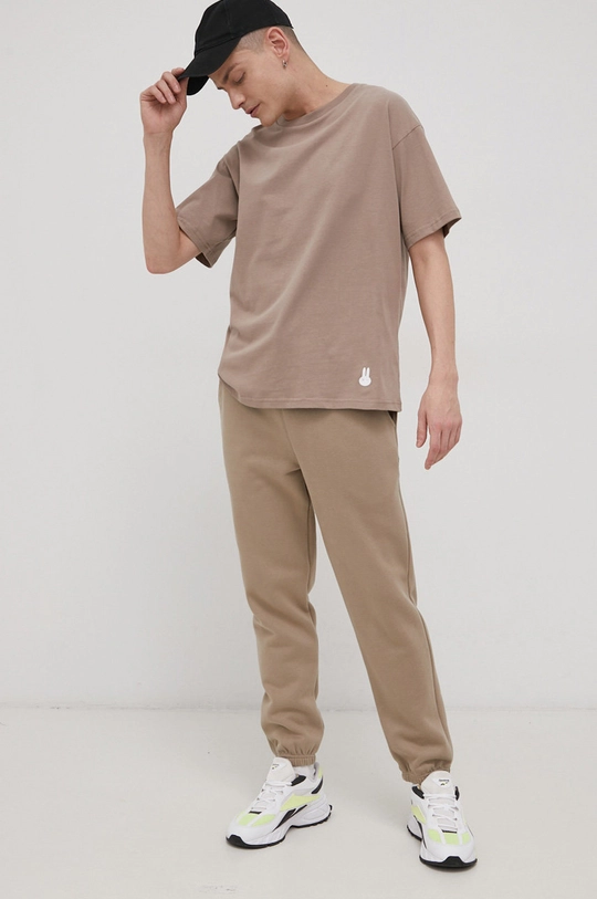 beige OCAY pantaloni in cotone Uomo