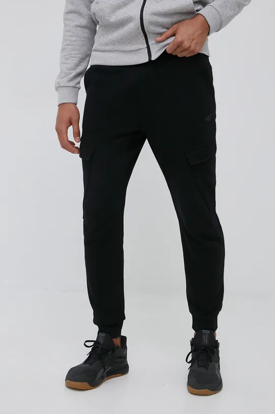 czarny 4F spodnie dresowe Męski