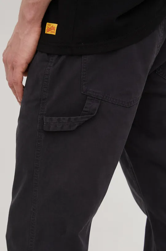 czarny Superdry spodnie bawełniane