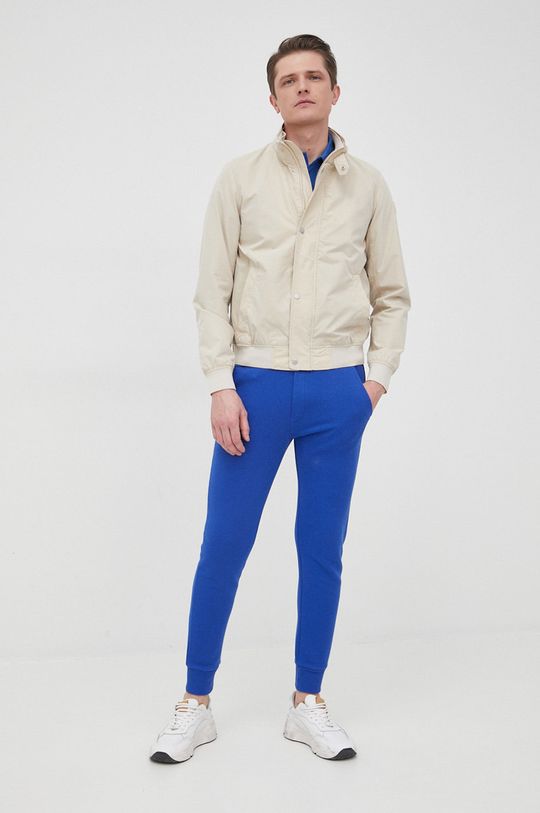 Bavlněné kalhoty United Colors of Benetton námořnická modř