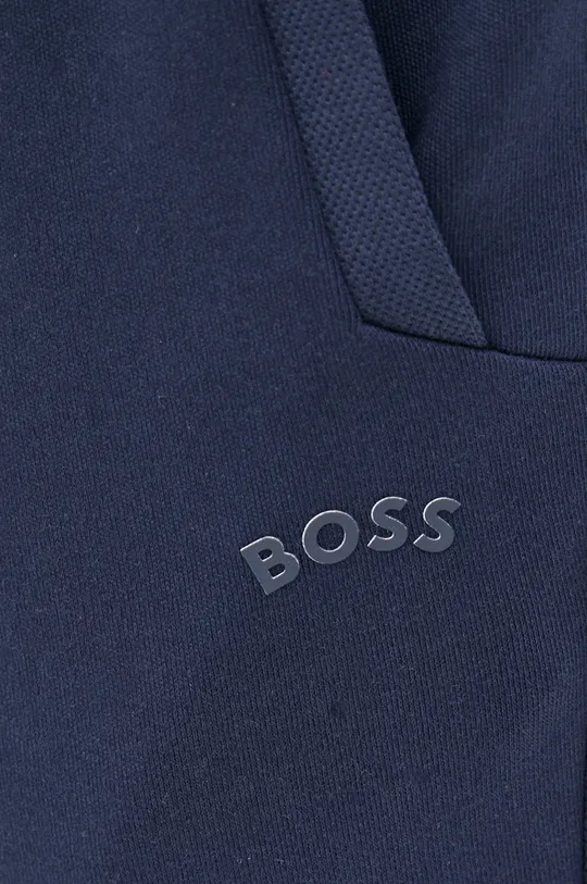 тёмно-синий Хлопковые брюки Boss Boss Athleisure