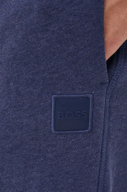 тёмно-синий Хлопковые спортивные штаны BOSS BOSS CASUAL