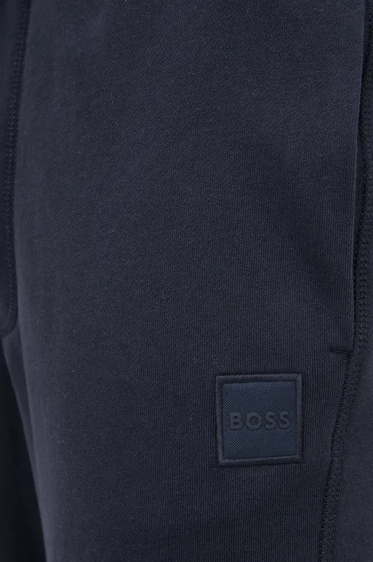 Хлопковые спортивные штаны BOSS Boss Casual тёмно-синий