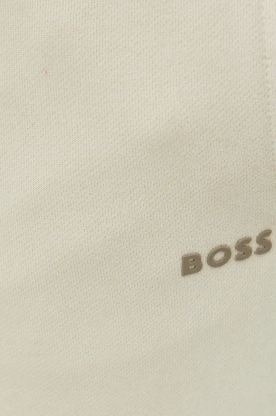 beżowy BOSS spodnie dresowe bawełniane BOSS ORANGE