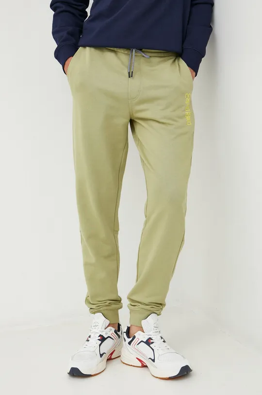 πράσινο Βαμβακερό παντελόνι Calvin Klein Ανδρικά
