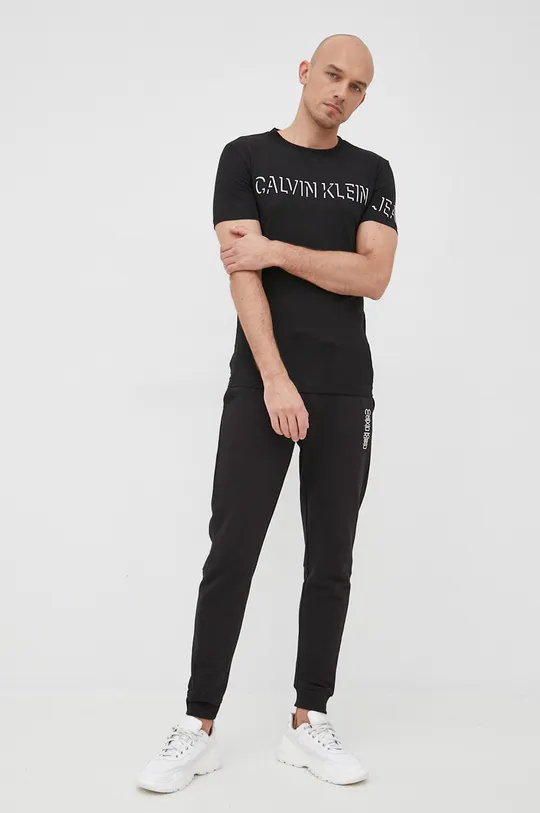 Bavlnené nohavice Calvin Klein čierna