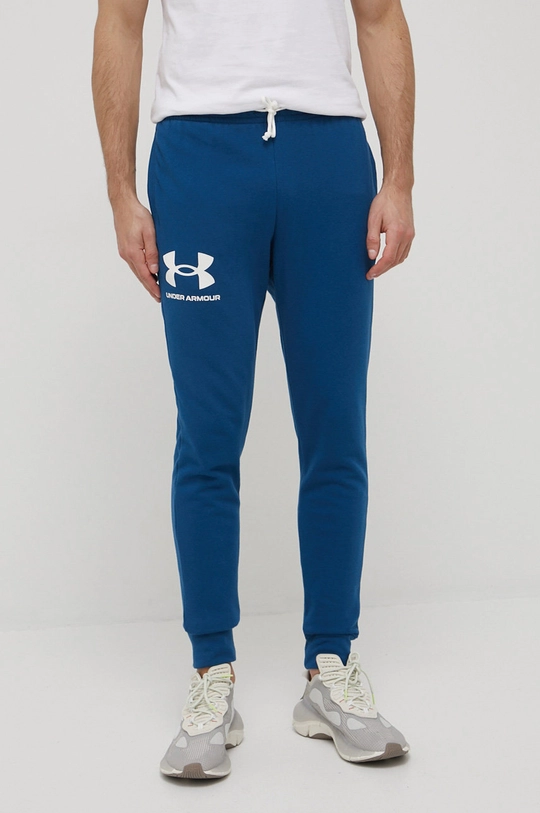 granatowy Under Armour spodnie dresowe 1361642459 Męski