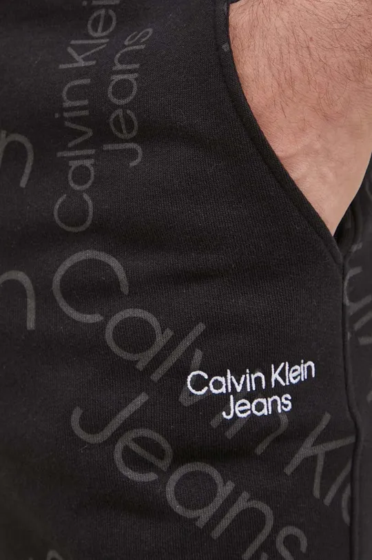 czarny Calvin Klein Jeans spodnie dresowe bawełniane J30J320586.PPYY