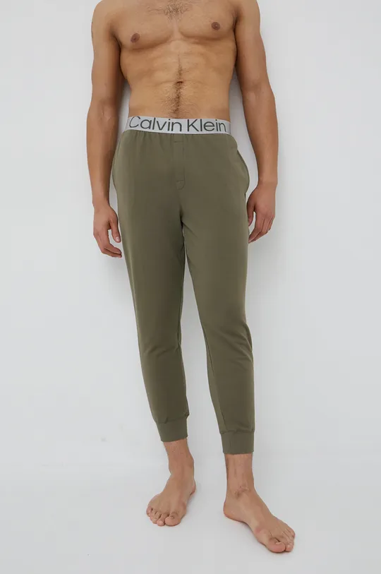 Pyžamové nohavice Calvin Klein Underwear zelená