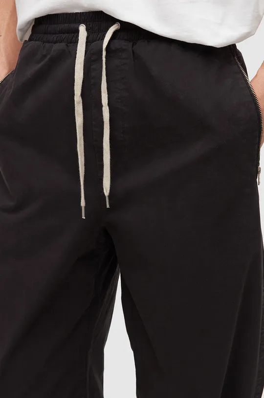 Βαμβακερό παντελόνι AllSaints μαύρο