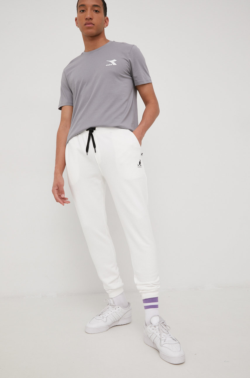 white Kangol cotton joggers Unisex