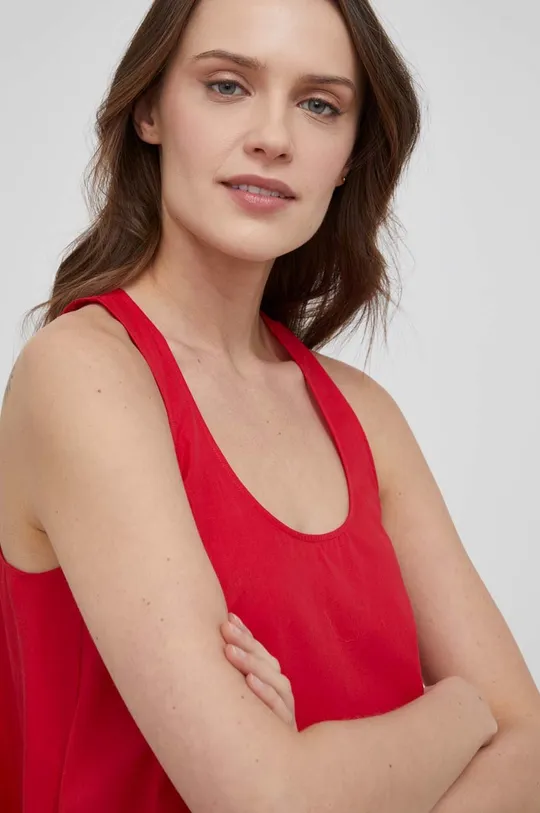 červená Bavlnené šaty Armani Exchange