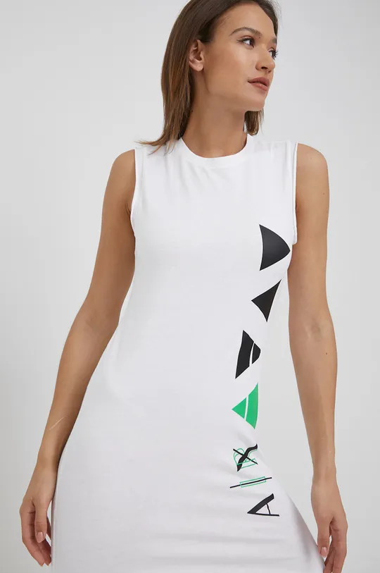 λευκό Βαμβακερό φόρεμα Armani Exchange