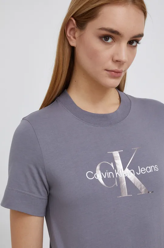 sivá Bavlnené šaty Calvin Klein Jeans