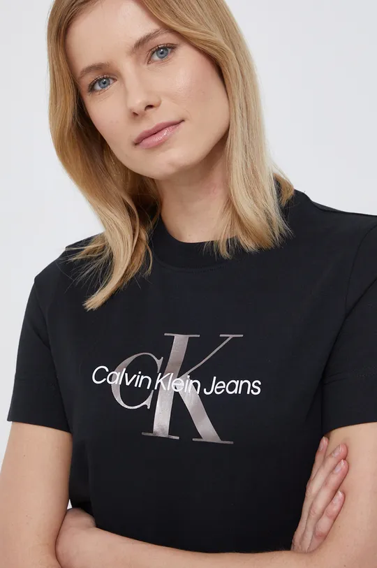 čierna Bavlnené šaty Calvin Klein Jeans