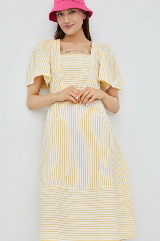κίτρινο Βαμβακερό φόρεμα Vero Moda