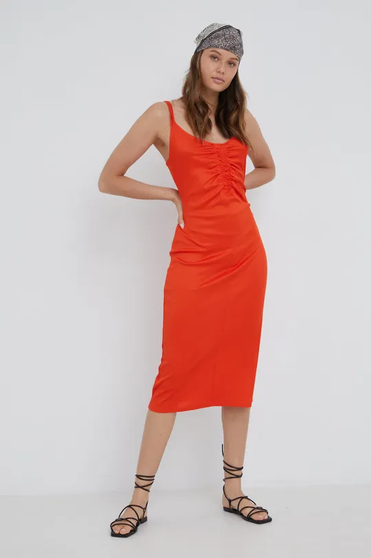 Vero Moda sukienka pomarańczowy