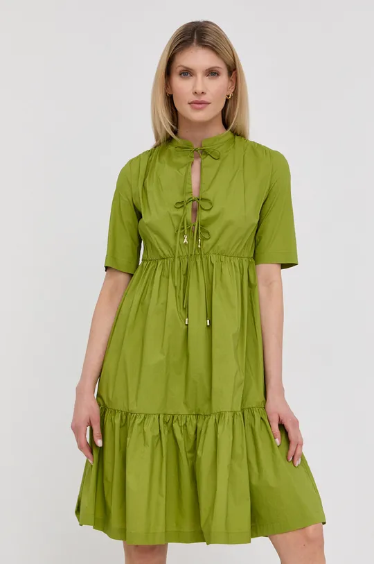 Bavlnené šaty Patrizia Pepe zelená
