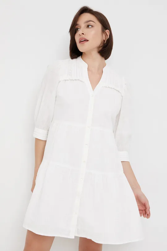Βαμβακερό φόρεμα Y.A.S λευκό