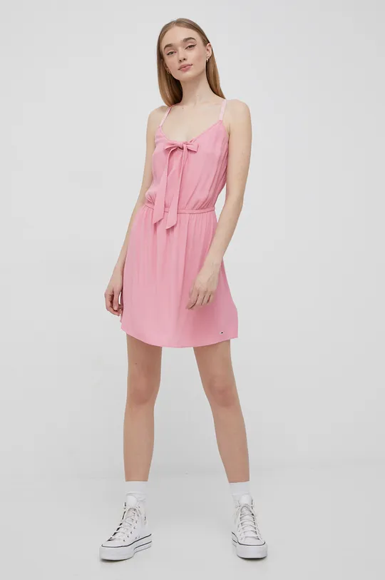 Φόρεμα Tommy Jeans ροζ