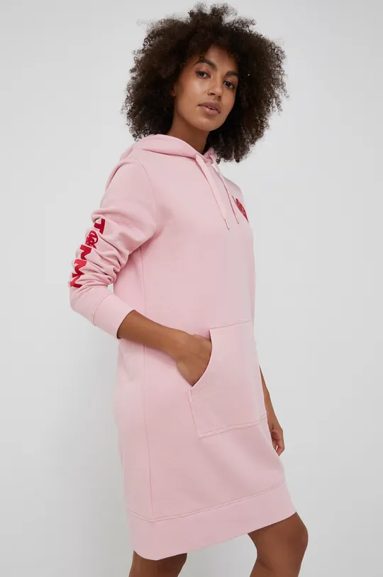 ροζ Tommy Hilfiger - Βαμβακερό φόρεμα Γυναικεία