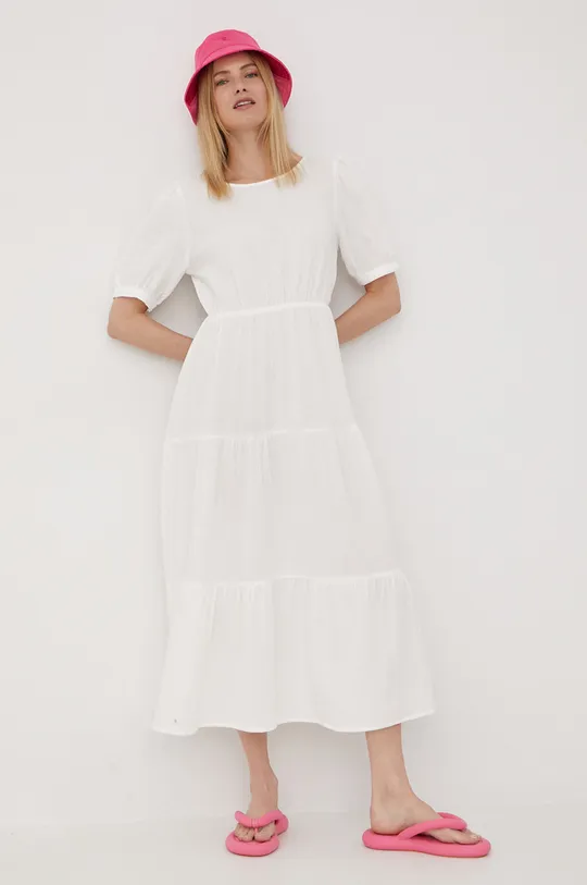 λευκό Βαμβακερό φόρεμα JDY Γυναικεία