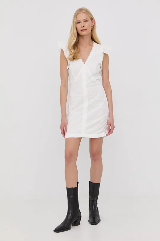 Βαμβακερό φόρεμα Young Poets Society λευκό