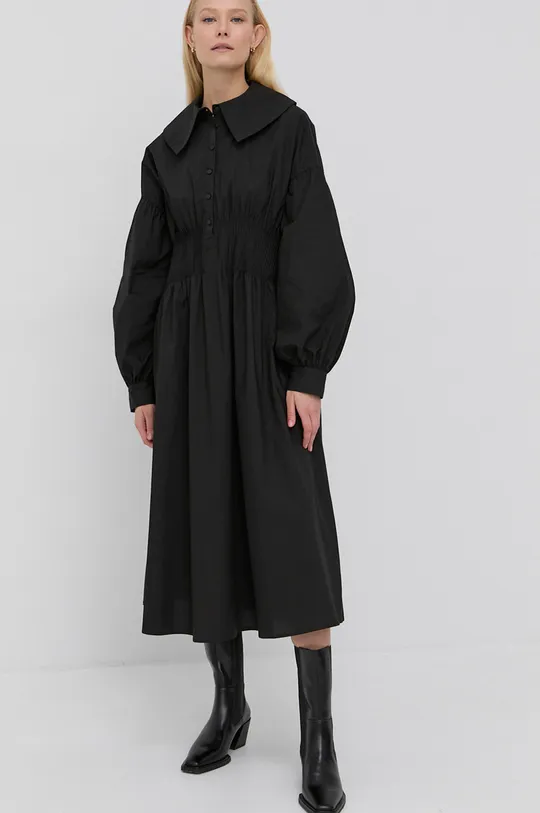 μαύρο Βαμβακερό φόρεμα Herskind