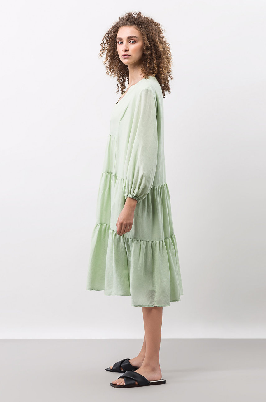 Ivy & Oak rochie din in  Captuseala: 100% Viscoza Materialul de baza: 32% In, 68% Tencel