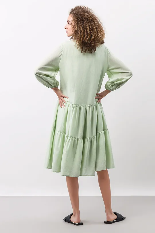 πράσινο Φόρεμα με λινό Ivy Oak