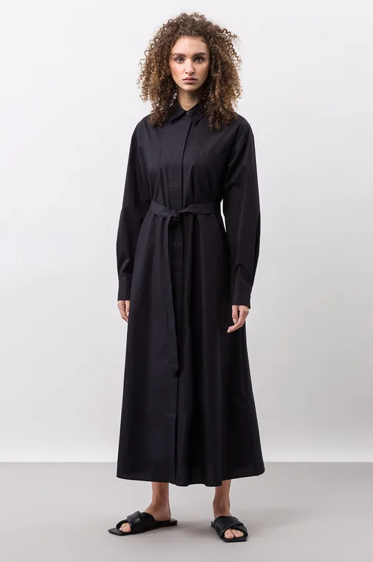 čierna Bavlnené šaty Ivy & Oak Dámsky