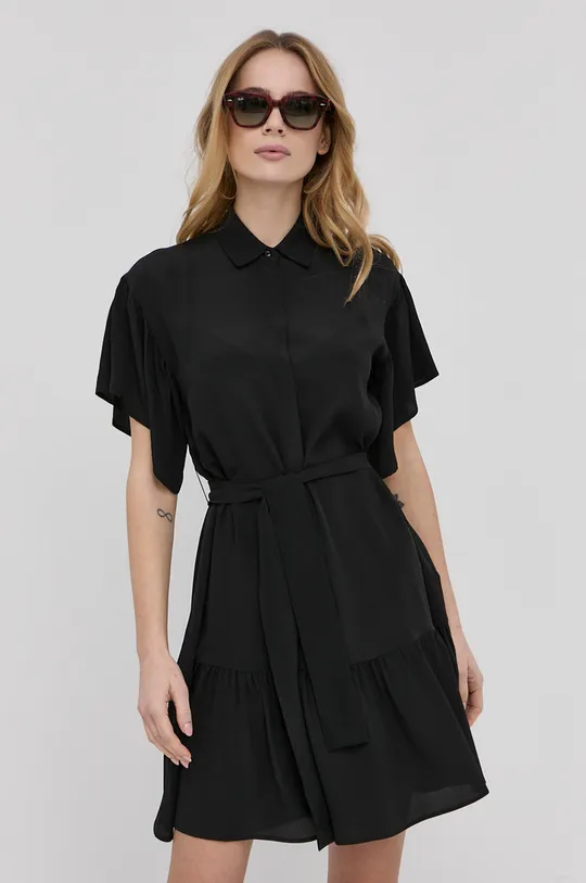 μαύρο Φόρεμα από συνδιασμό μεταξιού Marella