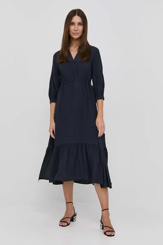 σκούρο μπλε Φόρεμα από συνδιασμό μεταξιού Marella Γυναικεία