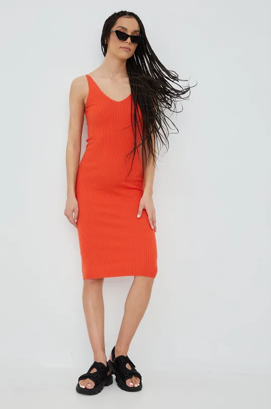 πορτοκαλί Φόρεμα Vero Moda Γυναικεία