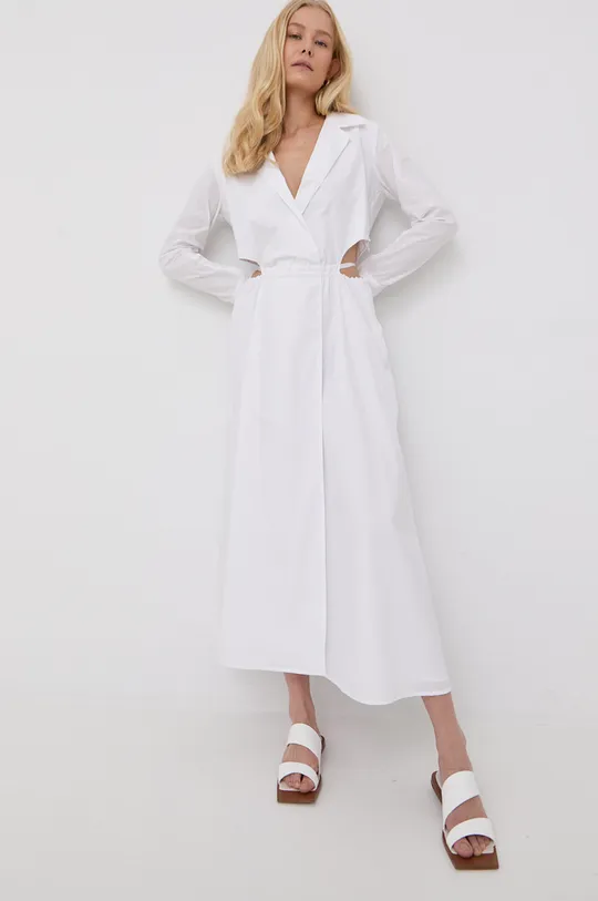 Βαμβακερό φόρεμα Herskind λευκό